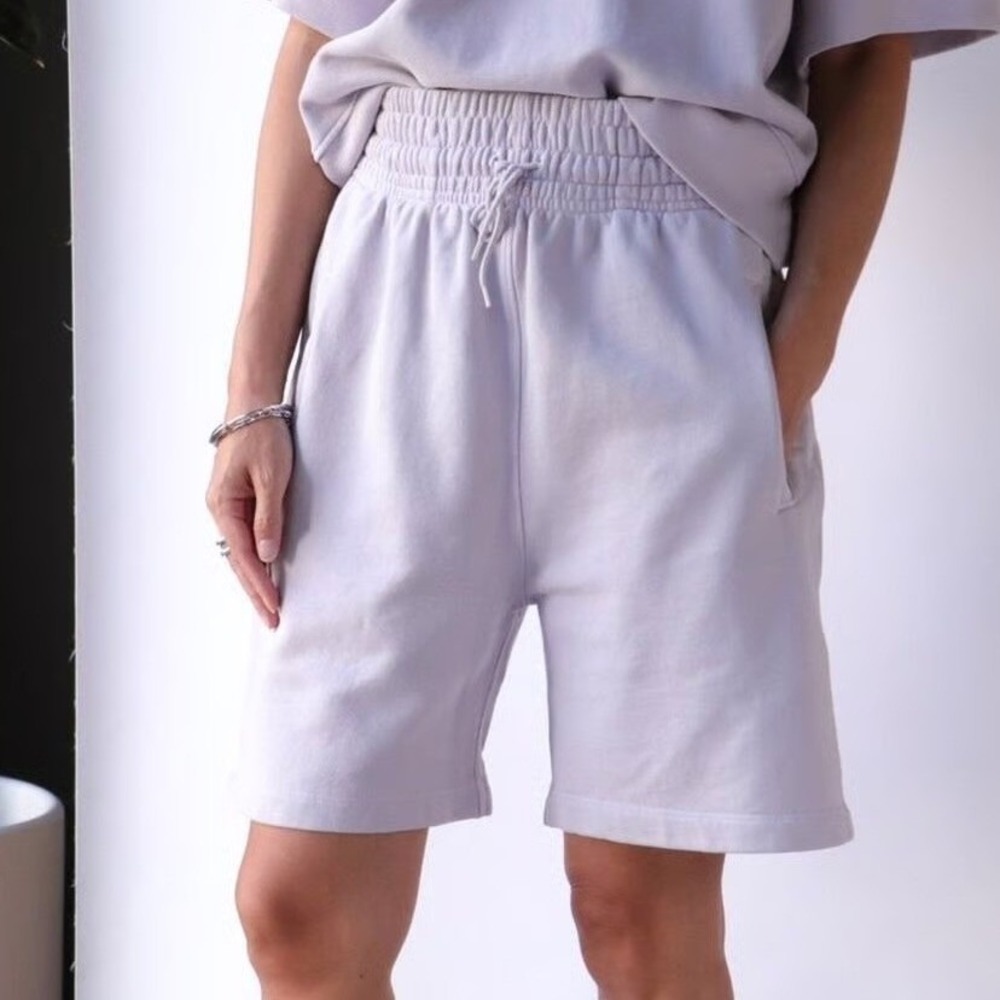 AGOLDE Boxing Fleece Shorts Small Purple Cotton Lounge Casual Athleisure Minimal